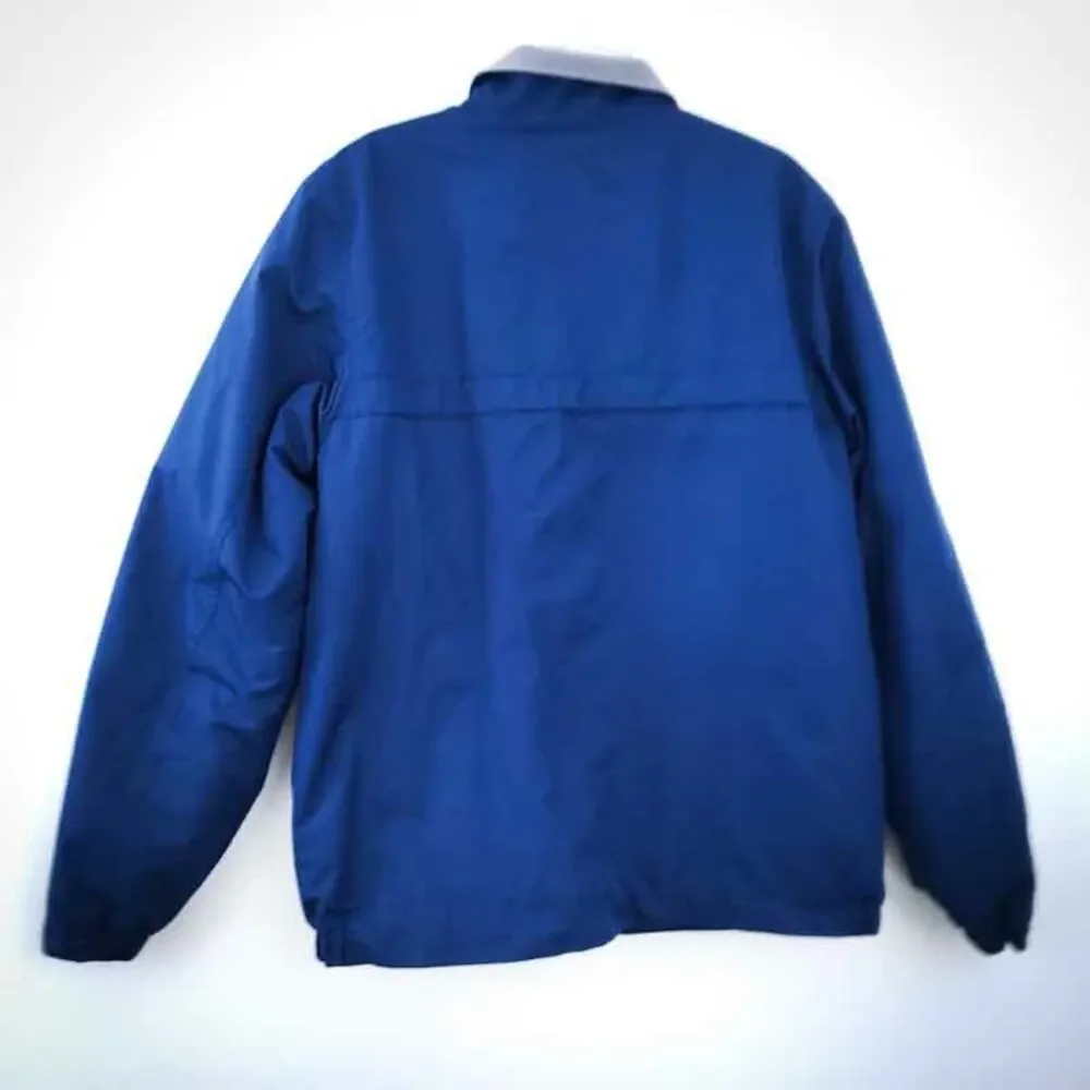 Eddie Bauer Full Zip Jacket Winter Coat Fleece Line Blue Men Size TL Tall Large